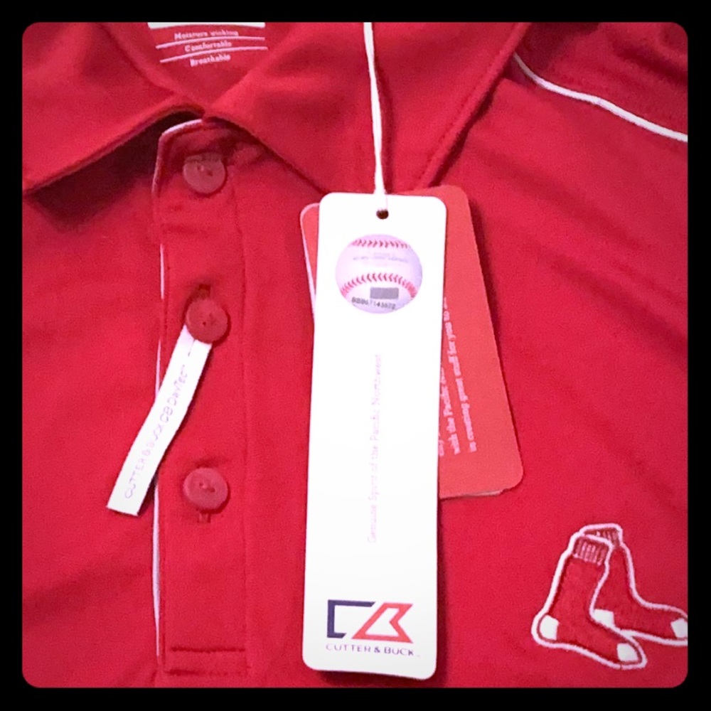 EMNS GOLF DRI FIT RED SOX SHIRT